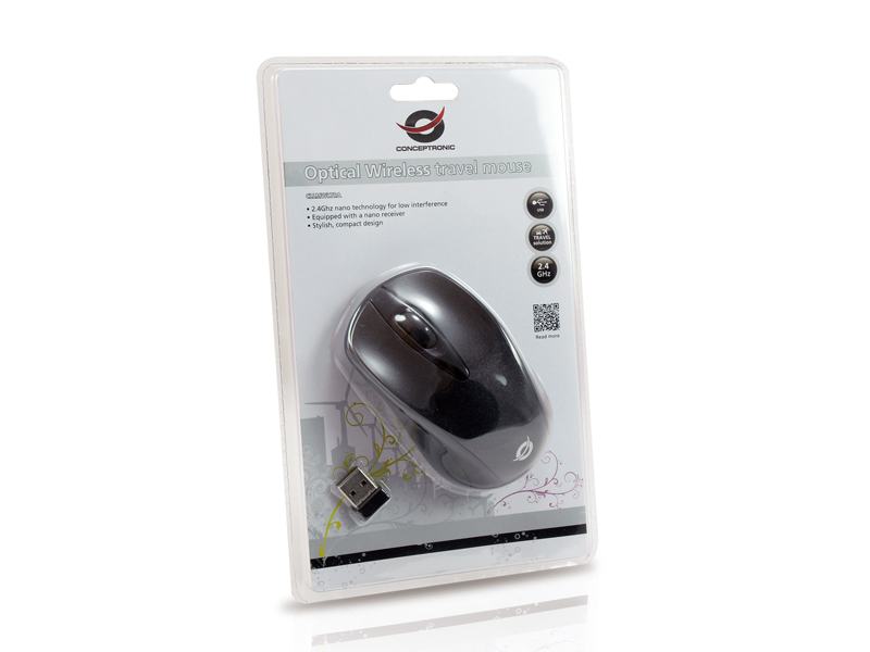 Conceptronic Optical Wireless Travel Mouse – image 5