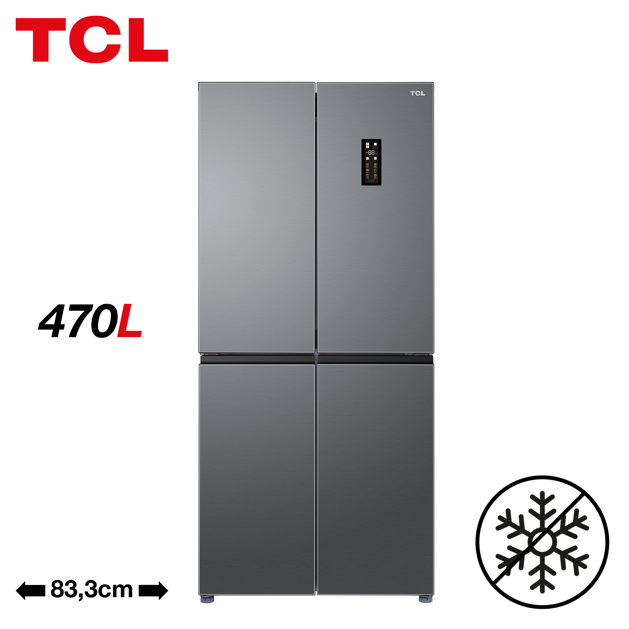 TCL RP470CXE0UK side-by-side refrigerator Freestanding – image 7