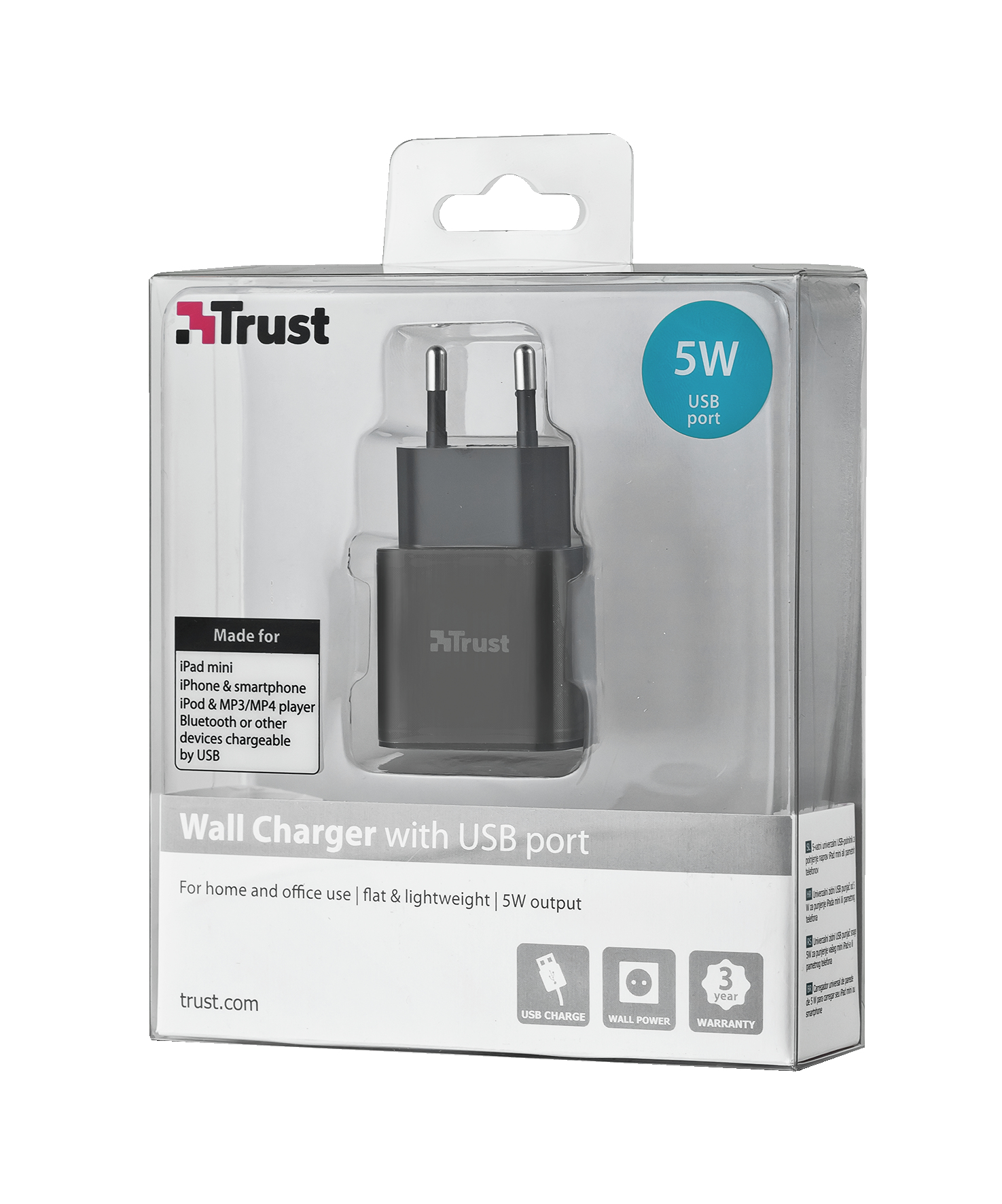 Trust Wall Charger with USB port – image 3