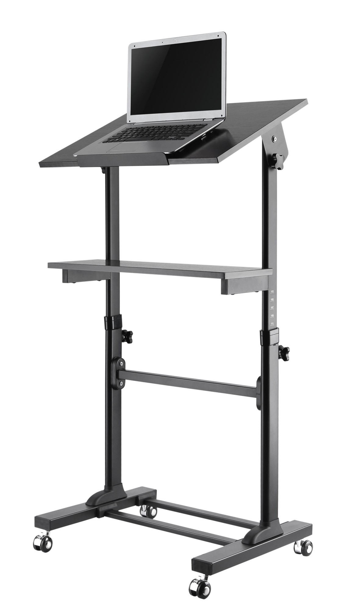 مكتب Techly ICA-TB-TPM-4 قابل لتعديل الارتفاع، أسود