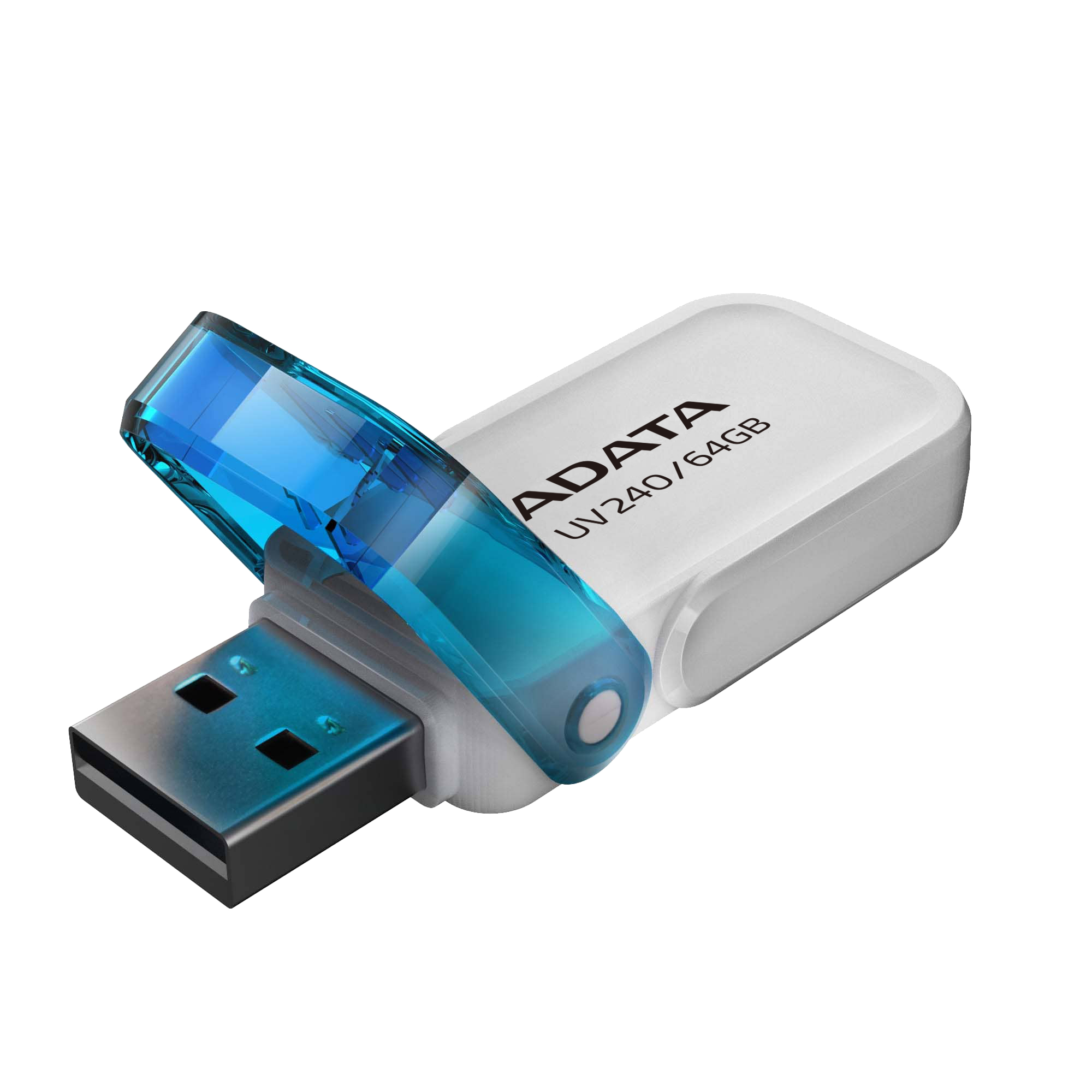 Memoria USB ADATA UV240 - 64GB - USB 2.0 - Blanco - AUV240-64G-RWH