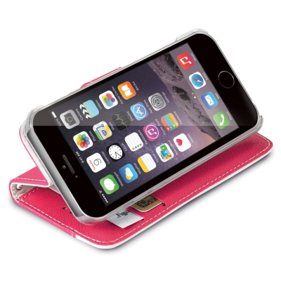 Celly ONDAIPH6PK mobile phone case Folio Red, White – image 2