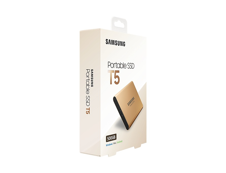 Samsung T5 500 GB USB Type-C 3.2 Gen 2 (3.1 Gen 2) Gold image 10