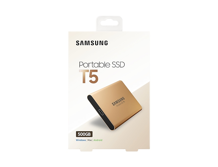 Samsung T5 500 GB USB Type-C 3.2 Gen 2 (3.1 Gen 2) Gold image 8