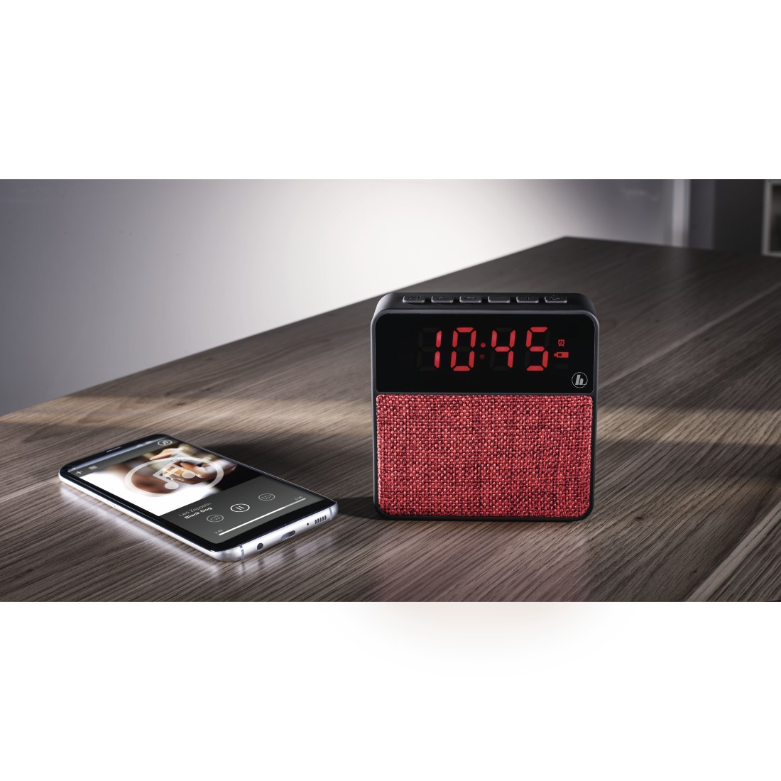 Hama Pocket Clock Mono portable speaker Black, Red image 5