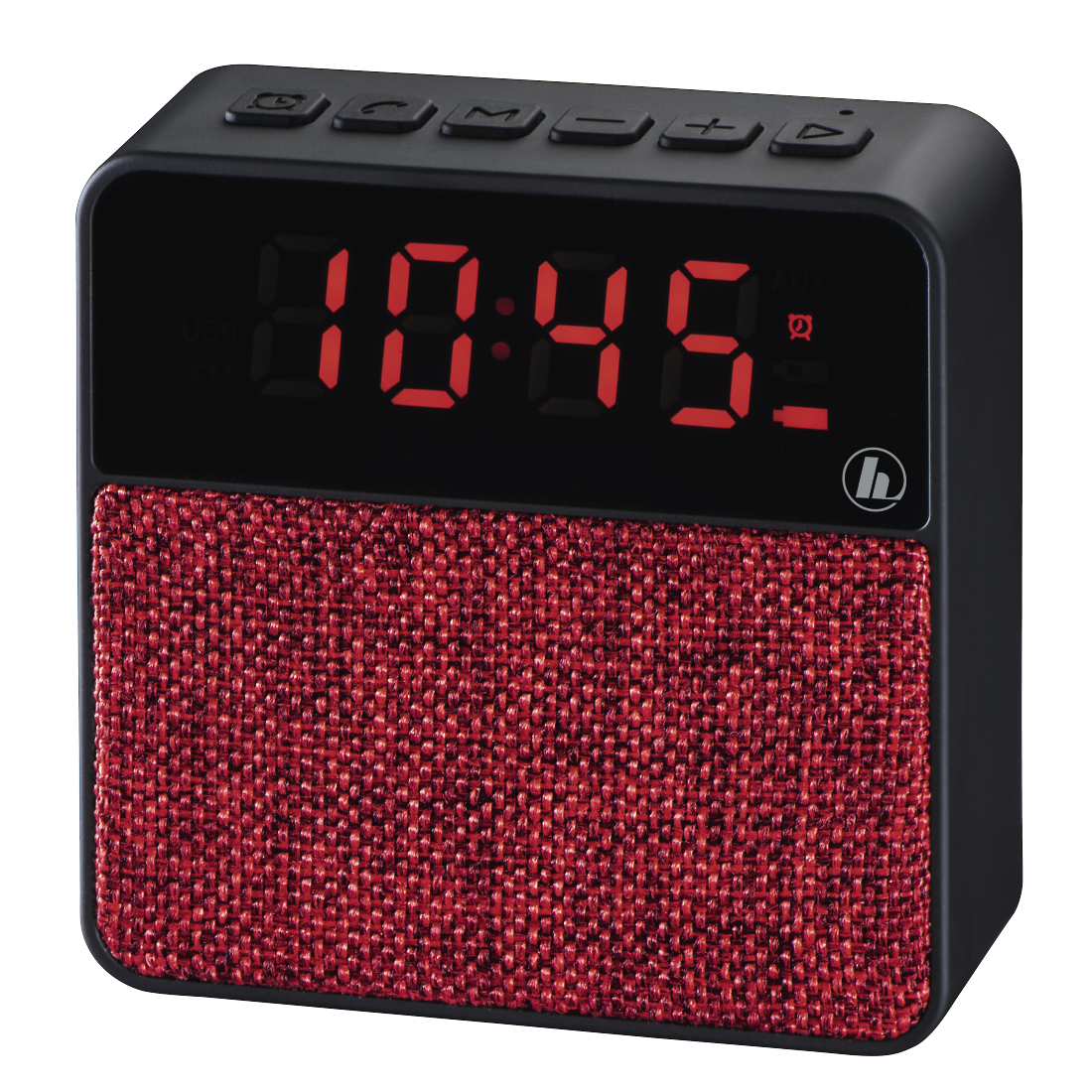 Hama Pocket Clock Mono portable speaker Black, Red image 1