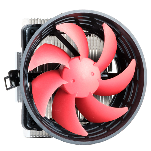 itek ICY 100 Processor Cooler 10 cm Black, Metallic, Red image 1