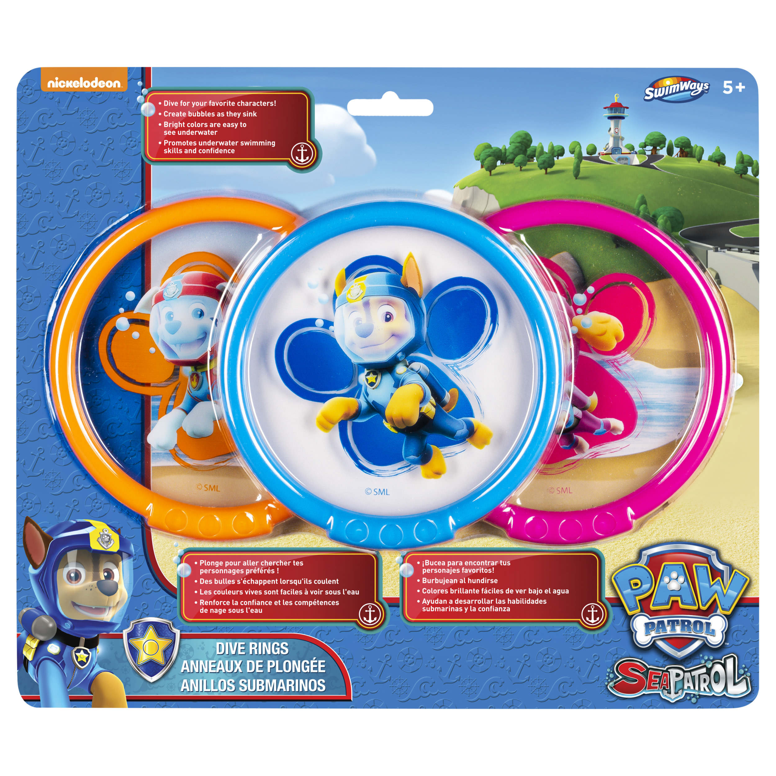صورة SwimWays Paw Patrol Dive Rings (3 قطع)