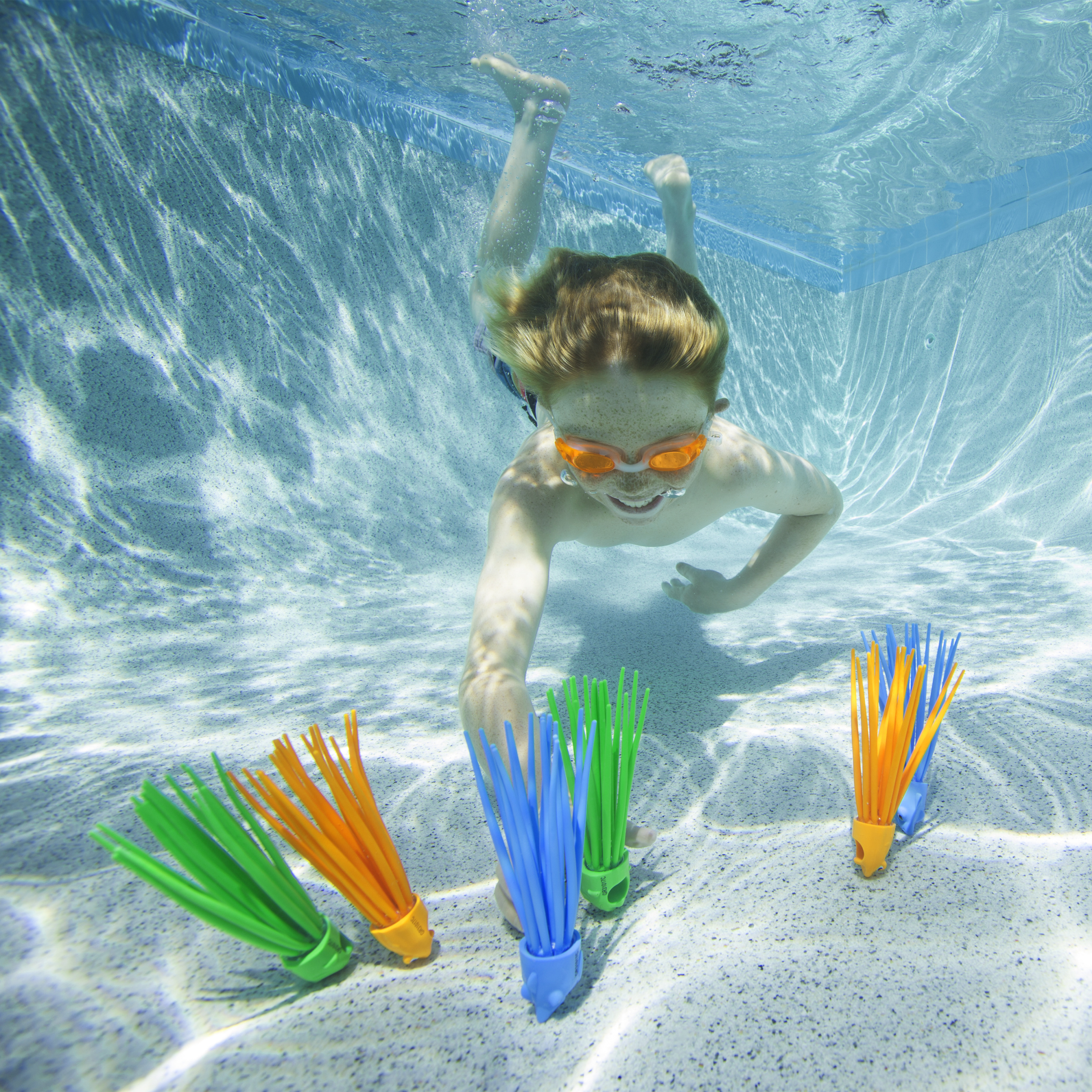 Resim SwimWays SquiDivers Dalış Oyuncakları, 3'lü Paket, Mavi/Yeşil/Turuncu