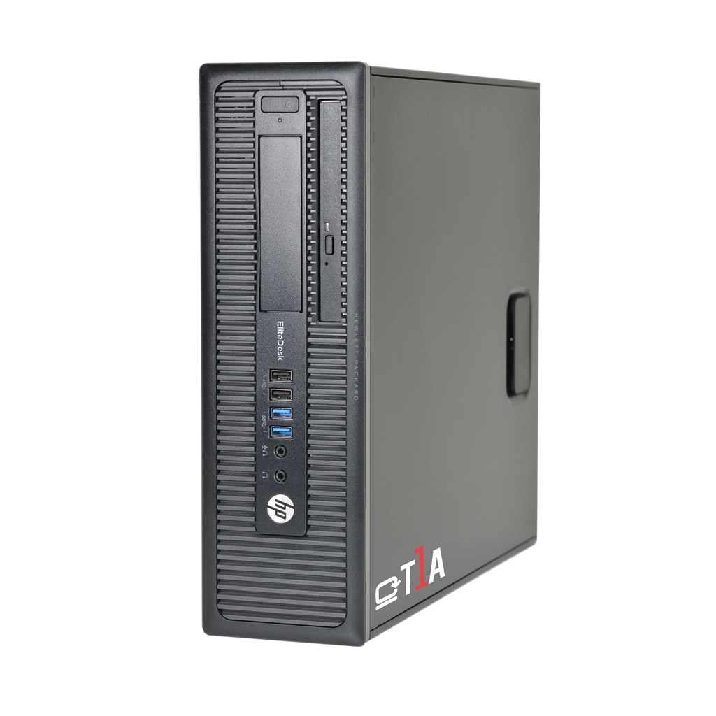 T1A HP EliteDesk 800 G1 Refurbished Intel® Core™ i5 i5-4570 8 GB DDR3-SDRAM 240 GB SSD Windows 10 Pro SFF PC Black image 1
