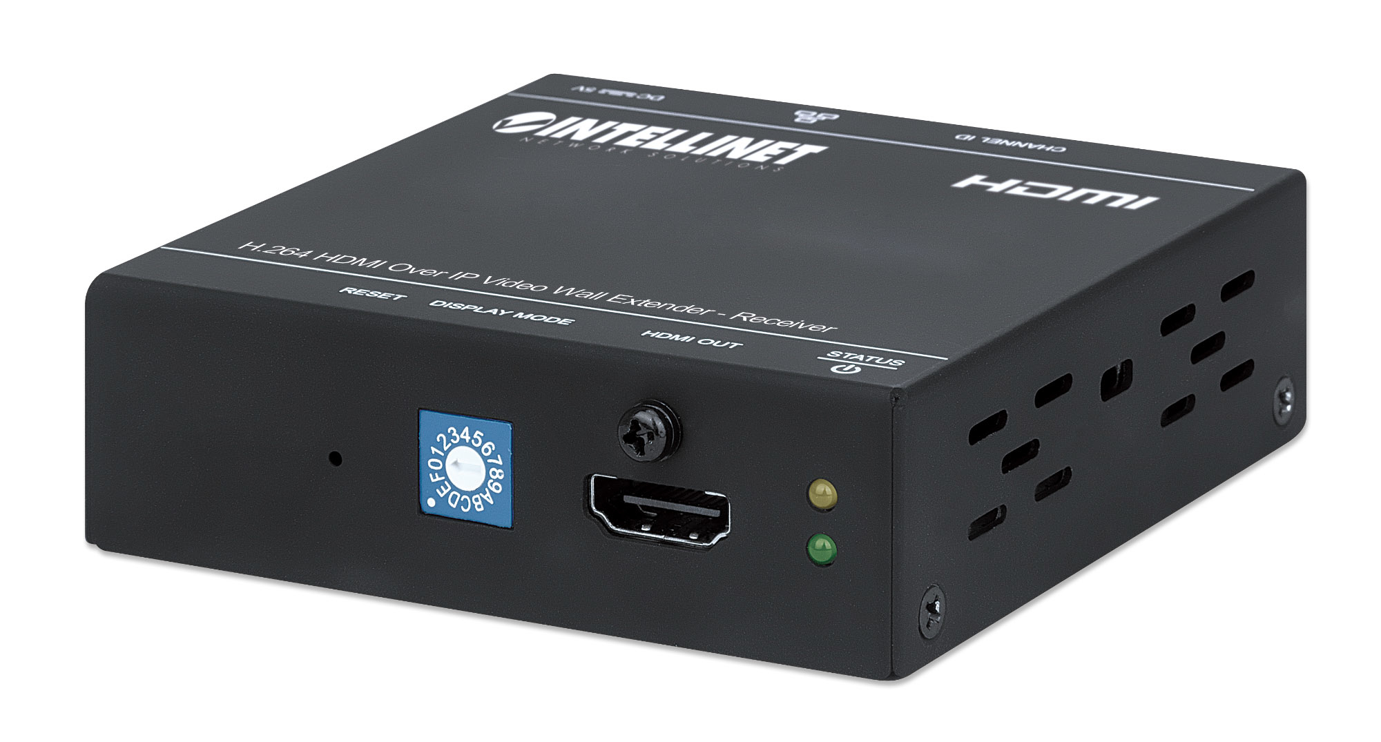 Intellinet H.264 HDMI Over IP Video Wall Extender - Receiver Distributes an H.264-compressed 1080p HDMI Signal up to 500 m (1,640 ft.) Over a Network; Video Wal
