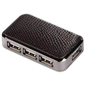 Hama USB Hub 1:4, brown
