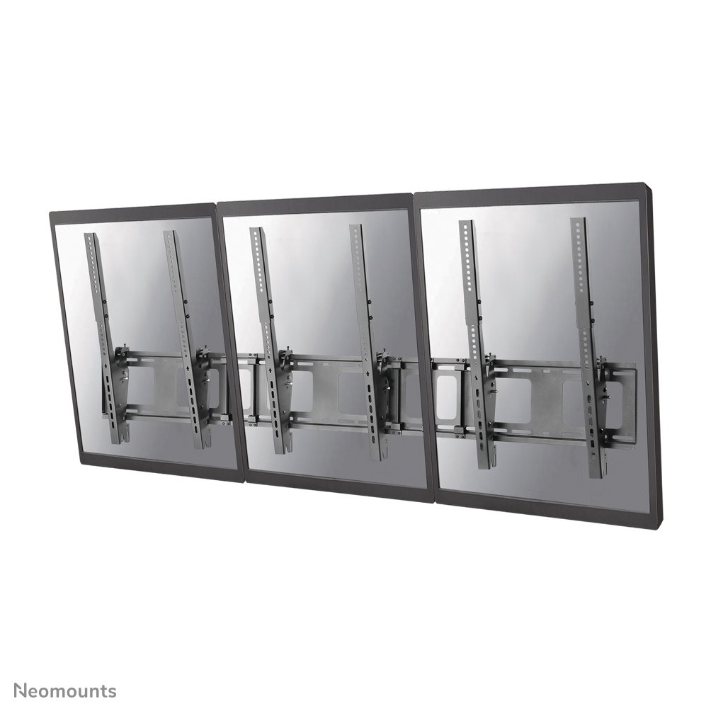Neomounts NS-WMB300P - Bracket - for 3 LCD displays - black - screen size: 40"-52" - wall-mountable