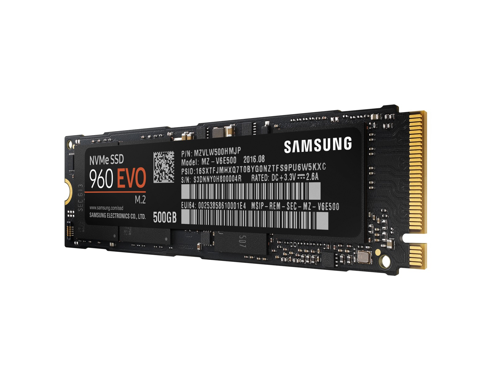 Samsung 960 EVO 500 GB M.2 PCI Express 2.0 NVMe V-NAND image 3