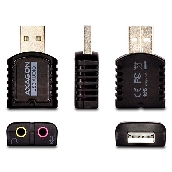 صورة بطاقة صوت USB Axagon ADA-10، 2.0 قناة، 16 بت
