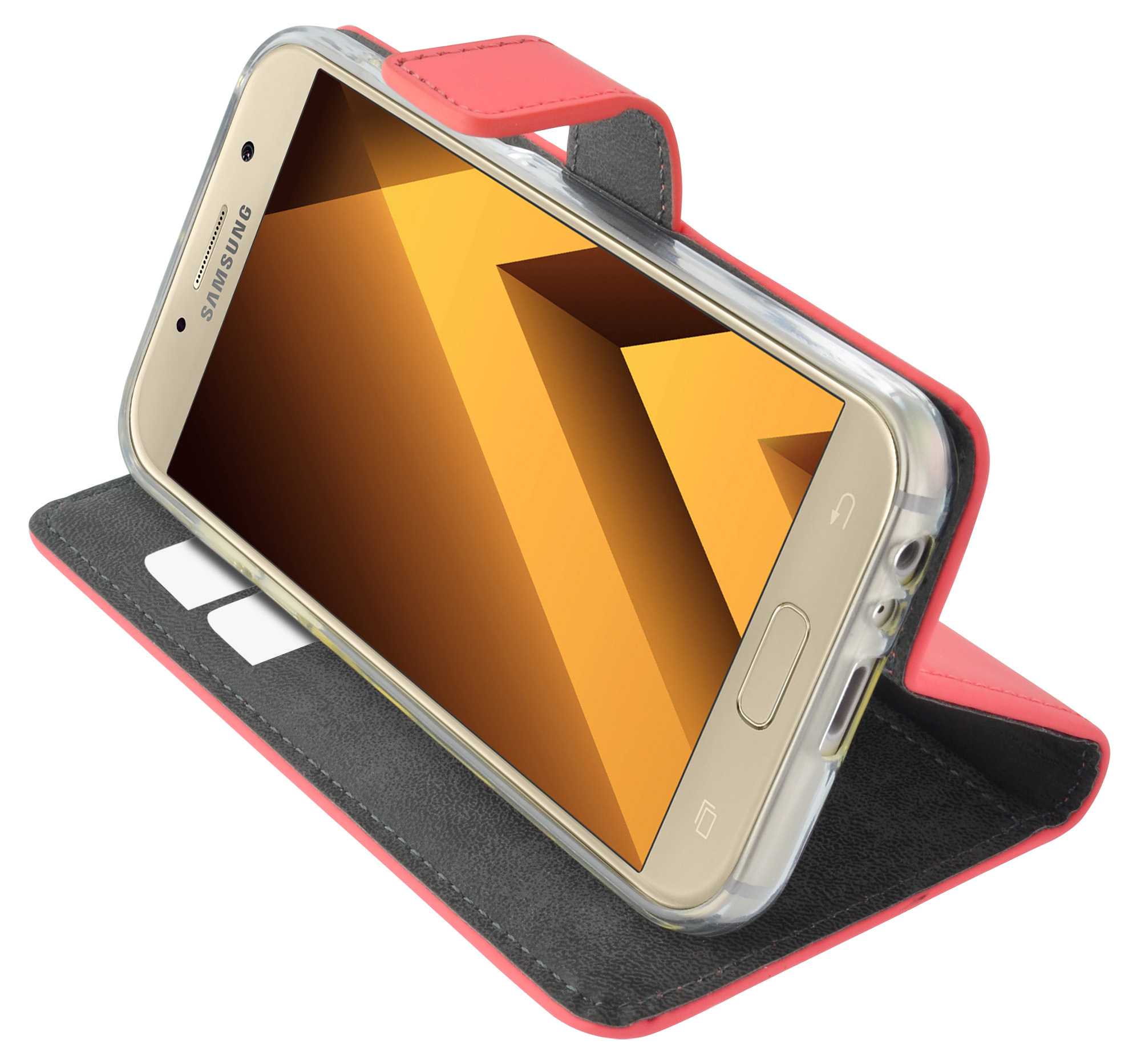 Mobiparts Premium Wallet TPU Case Samsung Galaxy A3 (2017) Peach Pink – image 5