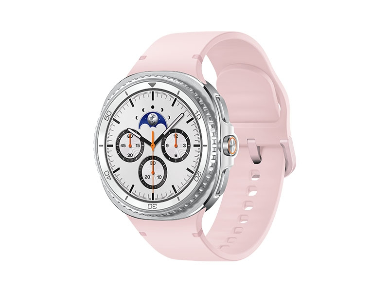 Samsung Galaxy Watch 8 Classic, Bluetooth, 46mm, Hybrid Band, White + Sport Band, Pink, S/M – image 1