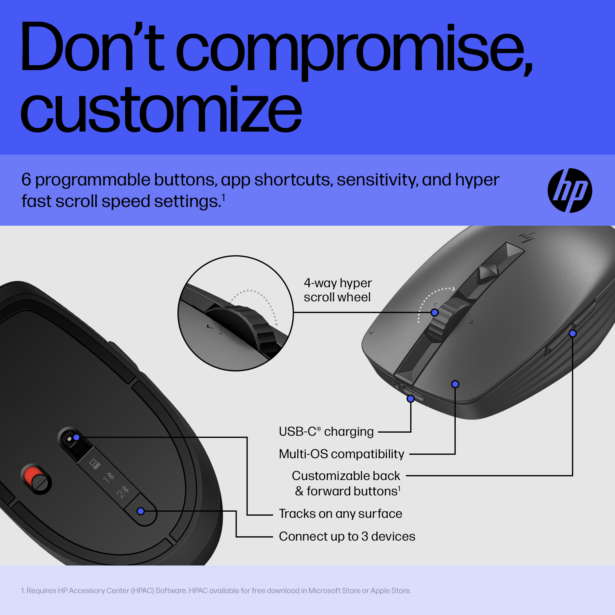 HP 715 Rechargeable Multi-Device Bluetooth Mouse – image 8