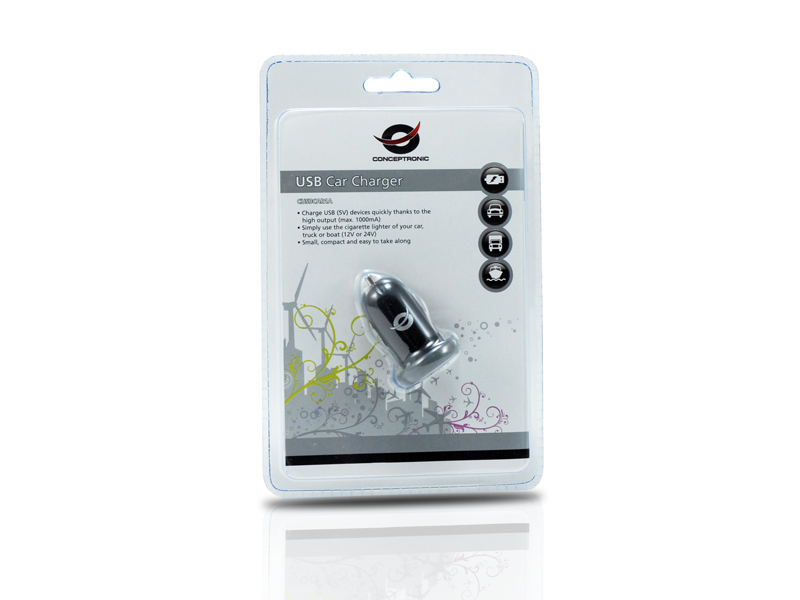 Conceptronic CUSBCAR1A mobile device charger Digital camera, GPS, MP3, Smartphone Black Cigar lighter Auto – image 5
