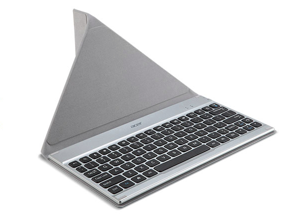 Acer NP.KBD1A.003 mobile device keyboard QWERTZ Bluetooth Silver – image 2
