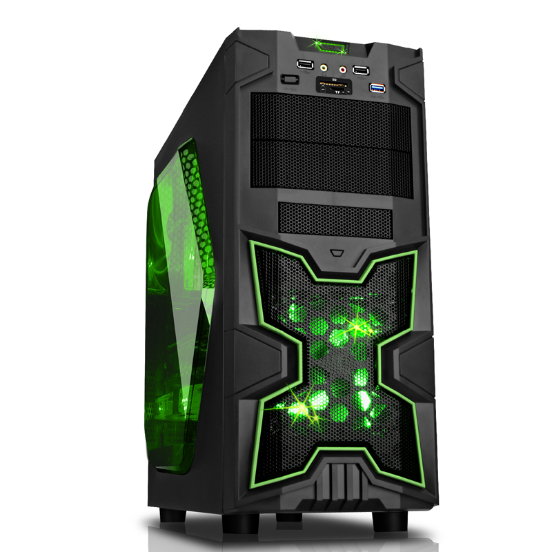 itek Ninja Midi Tower Black, Green