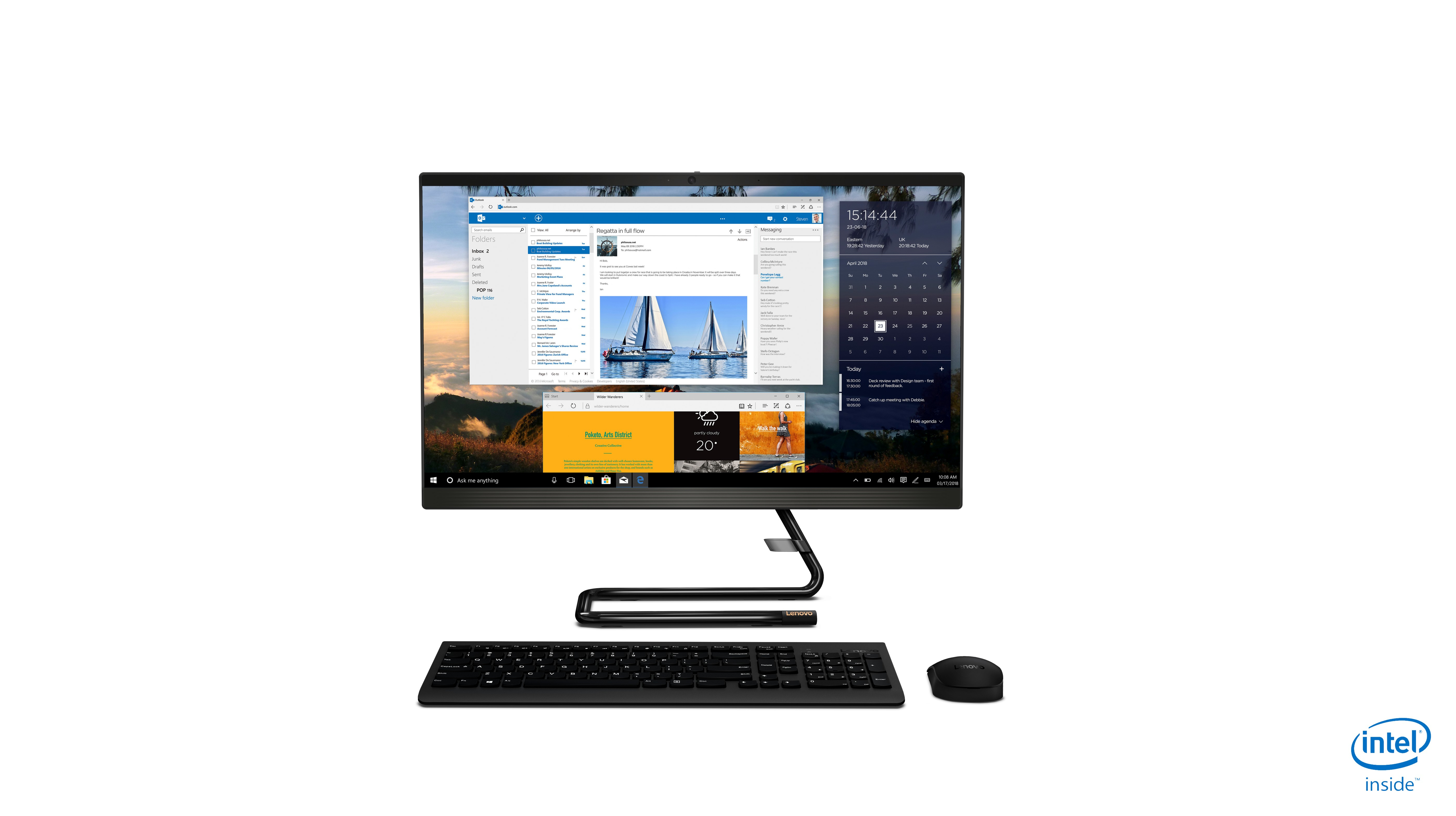 Lenovo IdeaCentre A340 Intel® Core™ i5 i5-10210U 60.5 cm (23.8″) 1920 x 1080 pixels All-in-One PC 8 GB DDR4-SDRAM 1.12 TB HDD+SSD AMD Radeon 530 Windows 10 Home Wi-Fi 5 (802.11ac) Black image 9