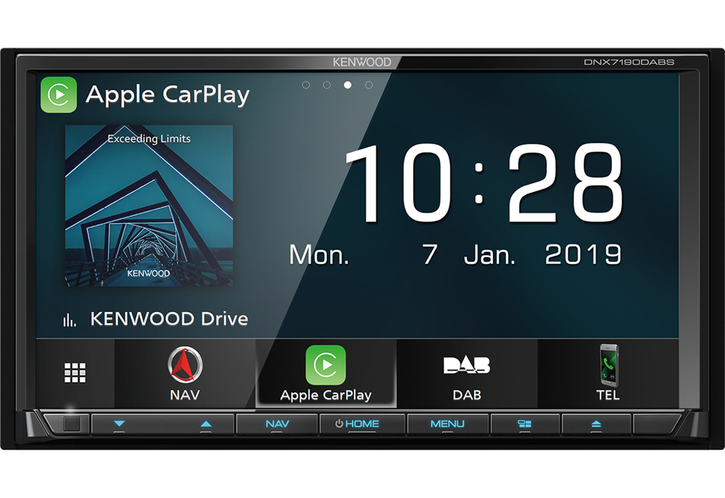 Resim Kenwood DNX7190DABS Navigasyon Cihazı 17.6 cm (6.95") TFT Dokunmatik Ekran Siyah