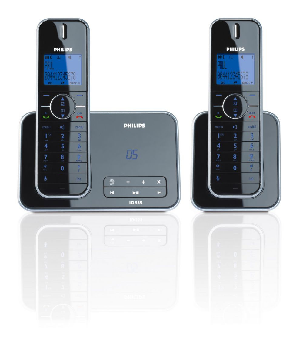 Philips Design collection ID5552B Cordless phone answer machine
