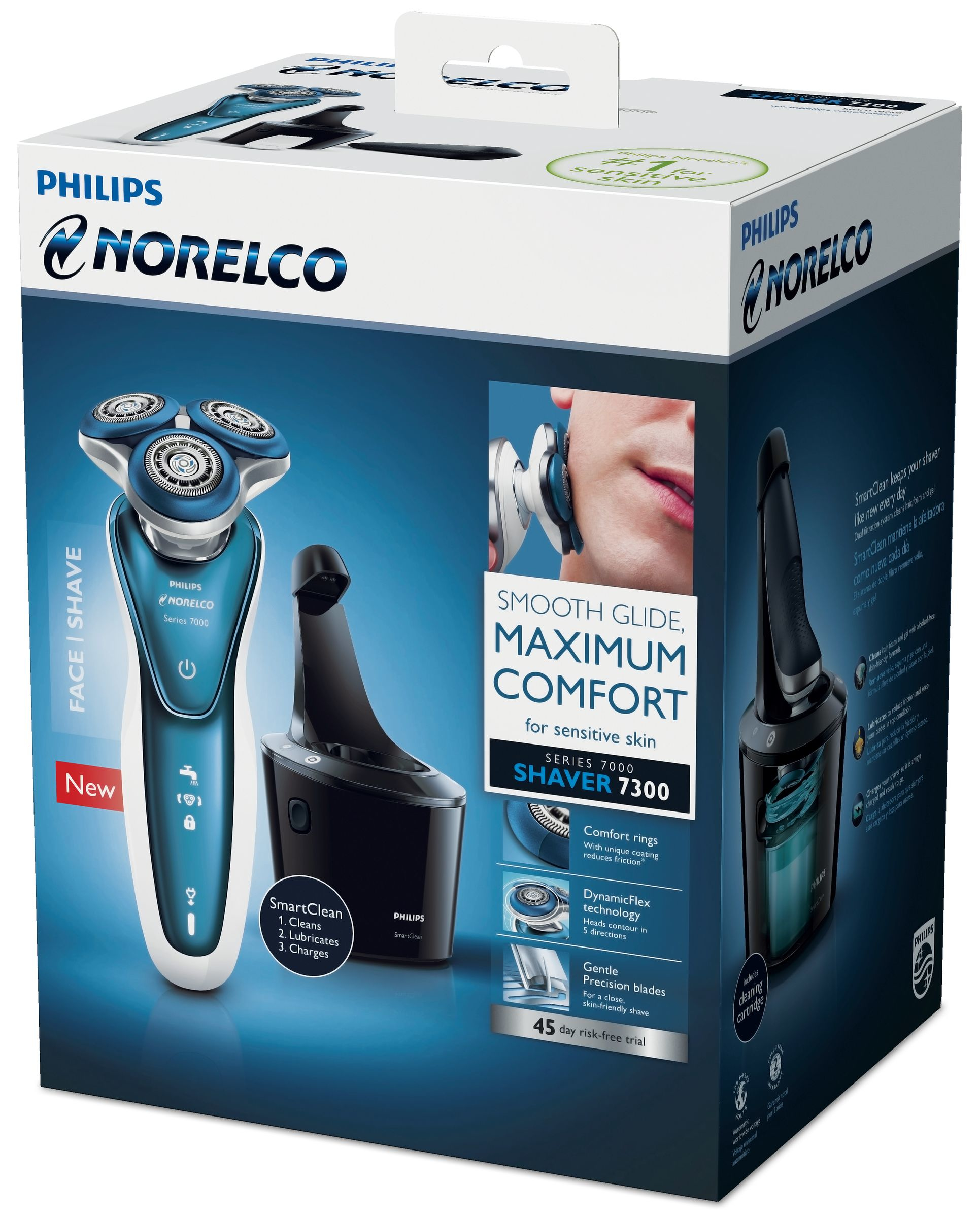 Philips Norelco Shaver 7300 Wet & dry electric shaver, Series 7000 S7370/84 – image 2