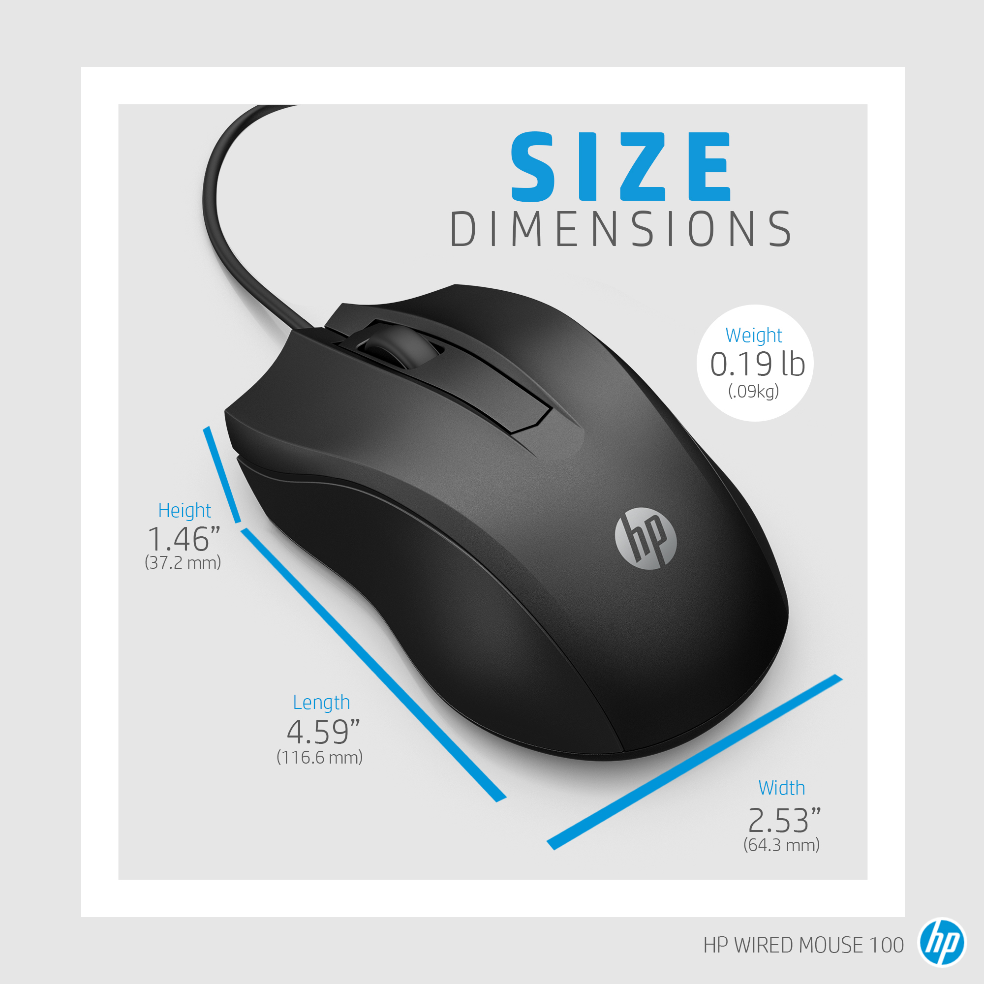 HP Wired Mouse 100 – image 2