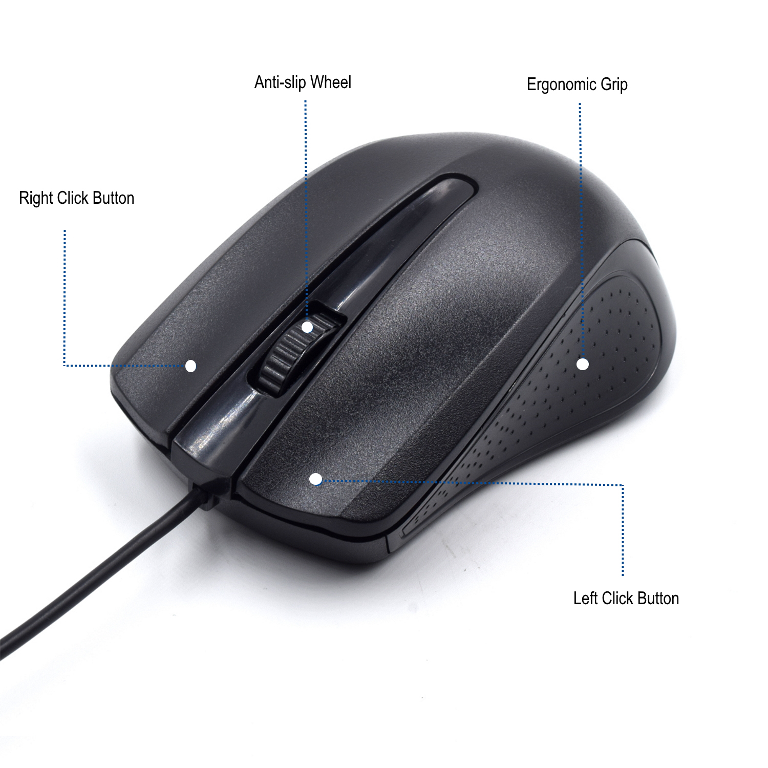 Ewent EW3300 mouse Office Ambidextrous USB Type-A Optical 1000 DPI – image 2