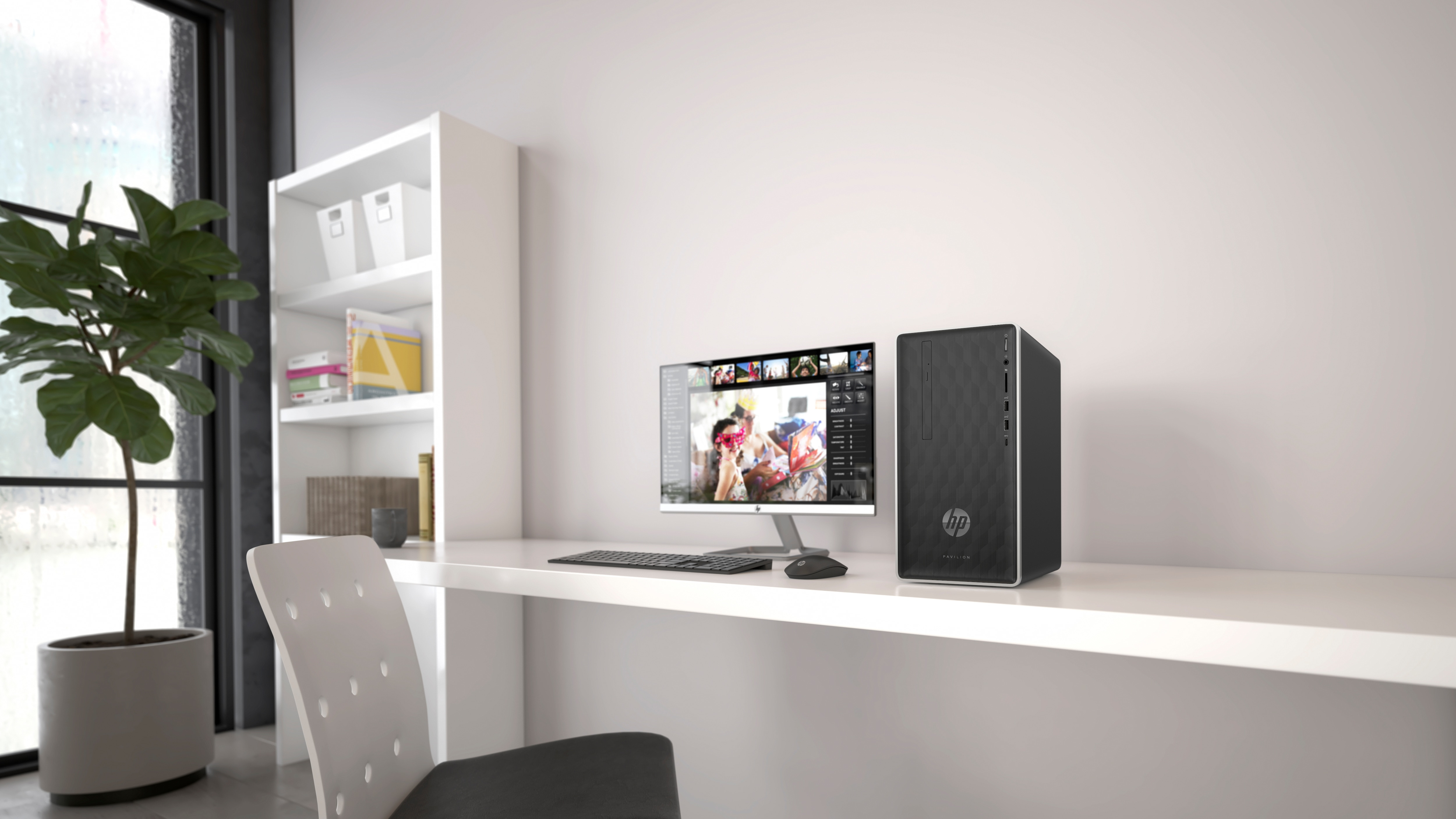 HP Pavilion 590-p0030na AMD Ryzen™ 3 2200G 4 GB DDR4-SDRAM 1 TB HDD Windows 10 Home Mini Tower PC Black image 4
