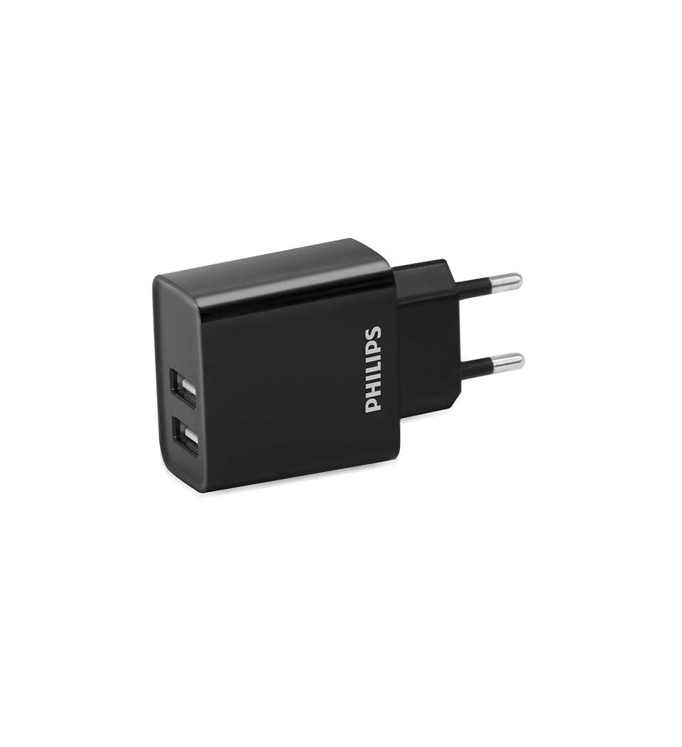 Philips DLP2610/12 mobile device charger GPS, Smartphone, Tablet Black AC Fast charging Indoor