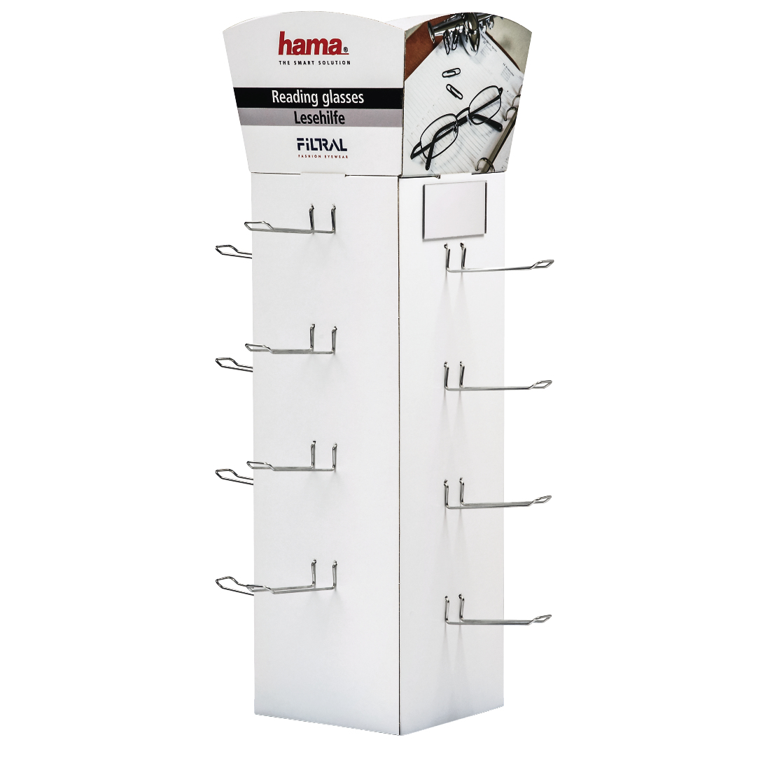 Resim Hama 00098654 Kancalı Perakende Teşhir Standı Beyaz Karton 320x320x680mm