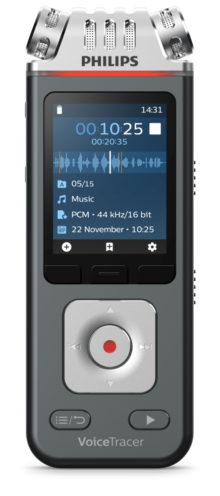 Philips Voice Tracer DVT7110/00 diktafoner Flashkort Antracit, Krom