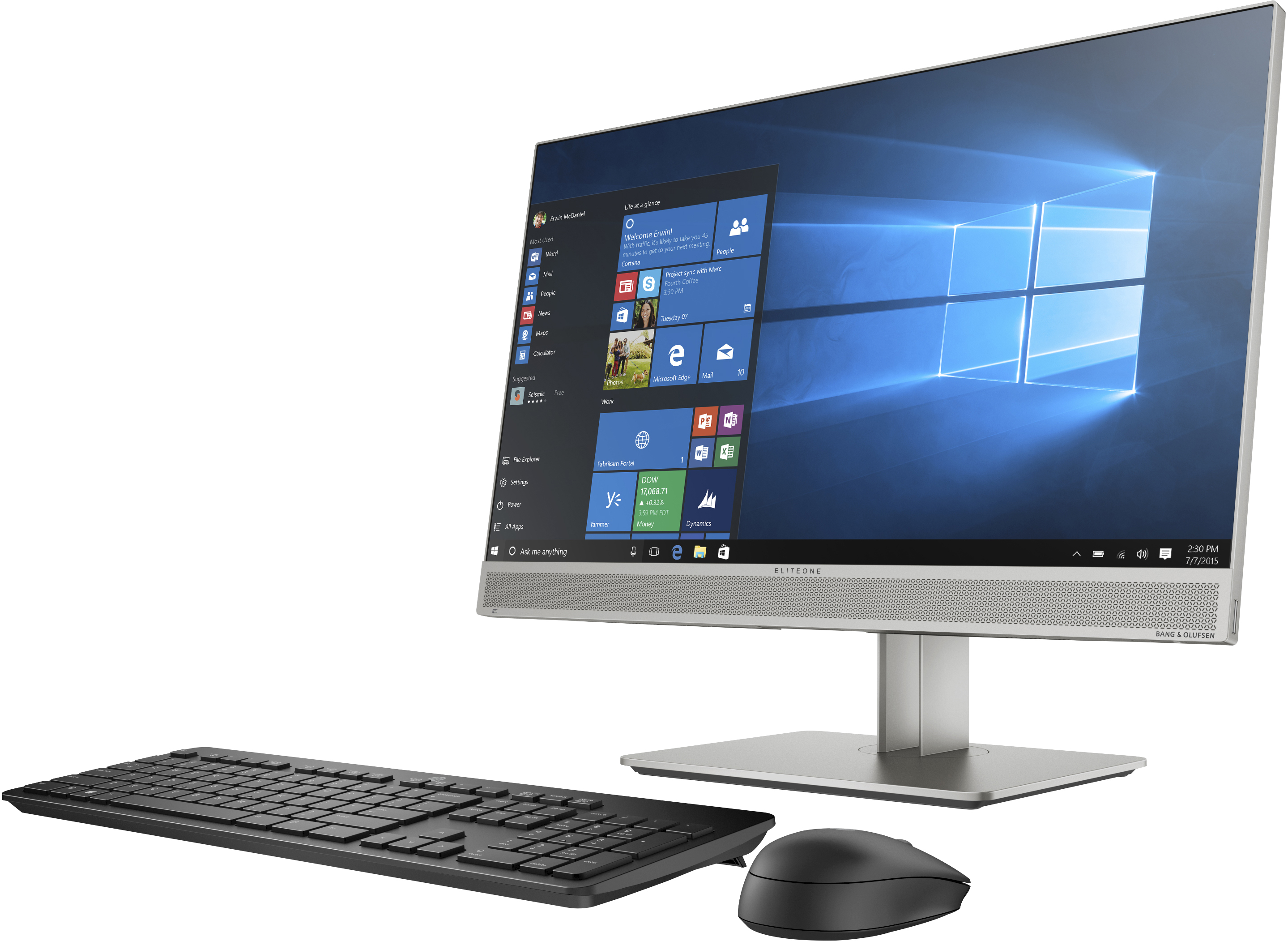 HP EliteOne 800 G5 Intel® Core™ i5 i5-9500 60.5 cm (23.8″) 1920 x 1080 pixels All-in-One PC 8 GB DDR4-SDRAM 256 GB SSD Windows 10 Pro Black, Silver image 2
