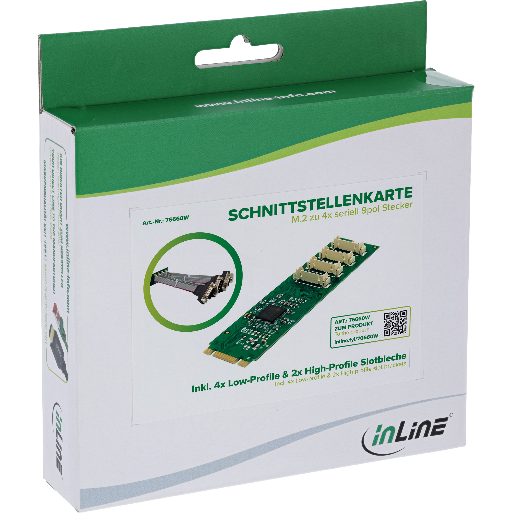 InLine 76660W interface cards/adapter Internal Serial