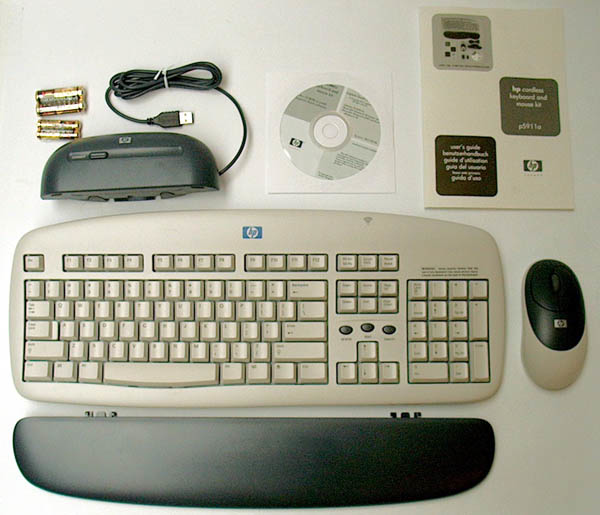 HP P5911-63003 keyboard Mouse included RF Wireless QWERTZ German Grey