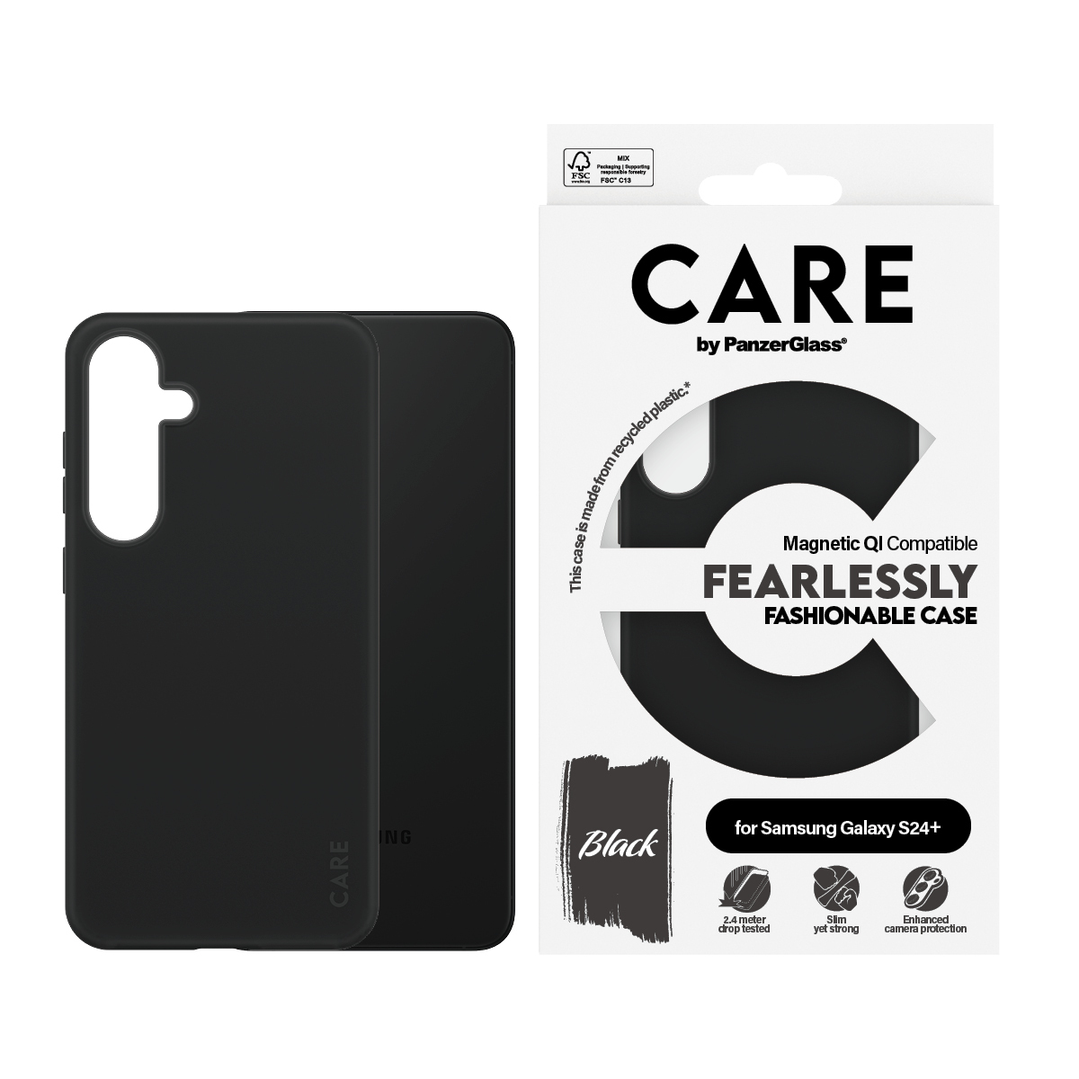 PanzerGlass CARE™ by PanzerGlass® Case Black w. Qi Compatible Samsung Galaxy S24+ – image 2