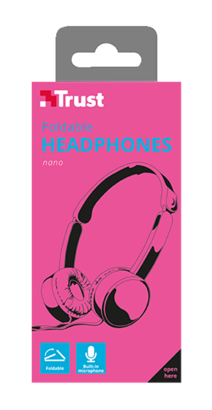 Trust Nano Headset Wired Head-band Calls/Music Pink image 10