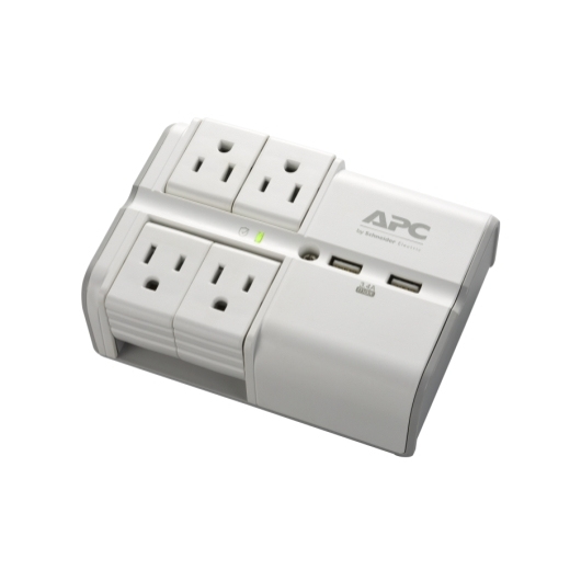 APC PE4WRU3 surge protector White 4 AC outlet(s) 120 V
