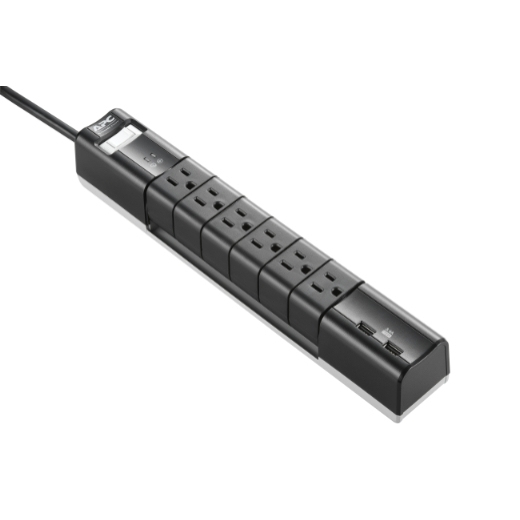 APC PE6RU3 surge protector Black 6 AC outlet(s) 120 V 1.83 m