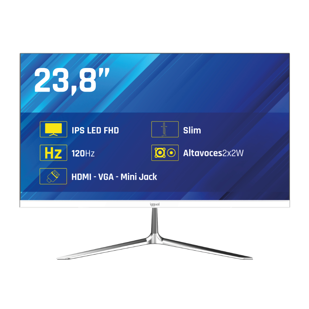 iggual Monitor 24" IPS 1ms FHD 120Hz MM blanco