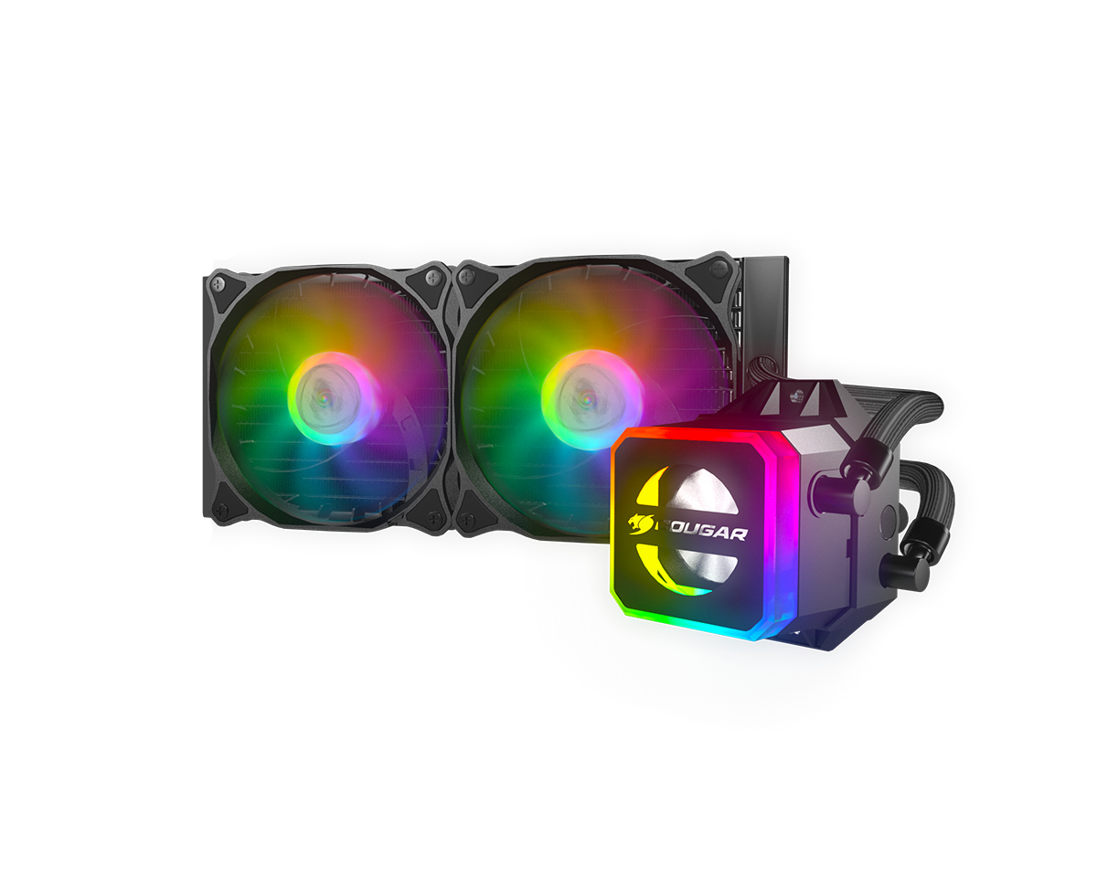 Enfriamiento Líquido COUGAR Helor 240 - 12V - 3 Pines - 2700 RPM - 2 Ventiladores - RGB - 35CCL24.0001