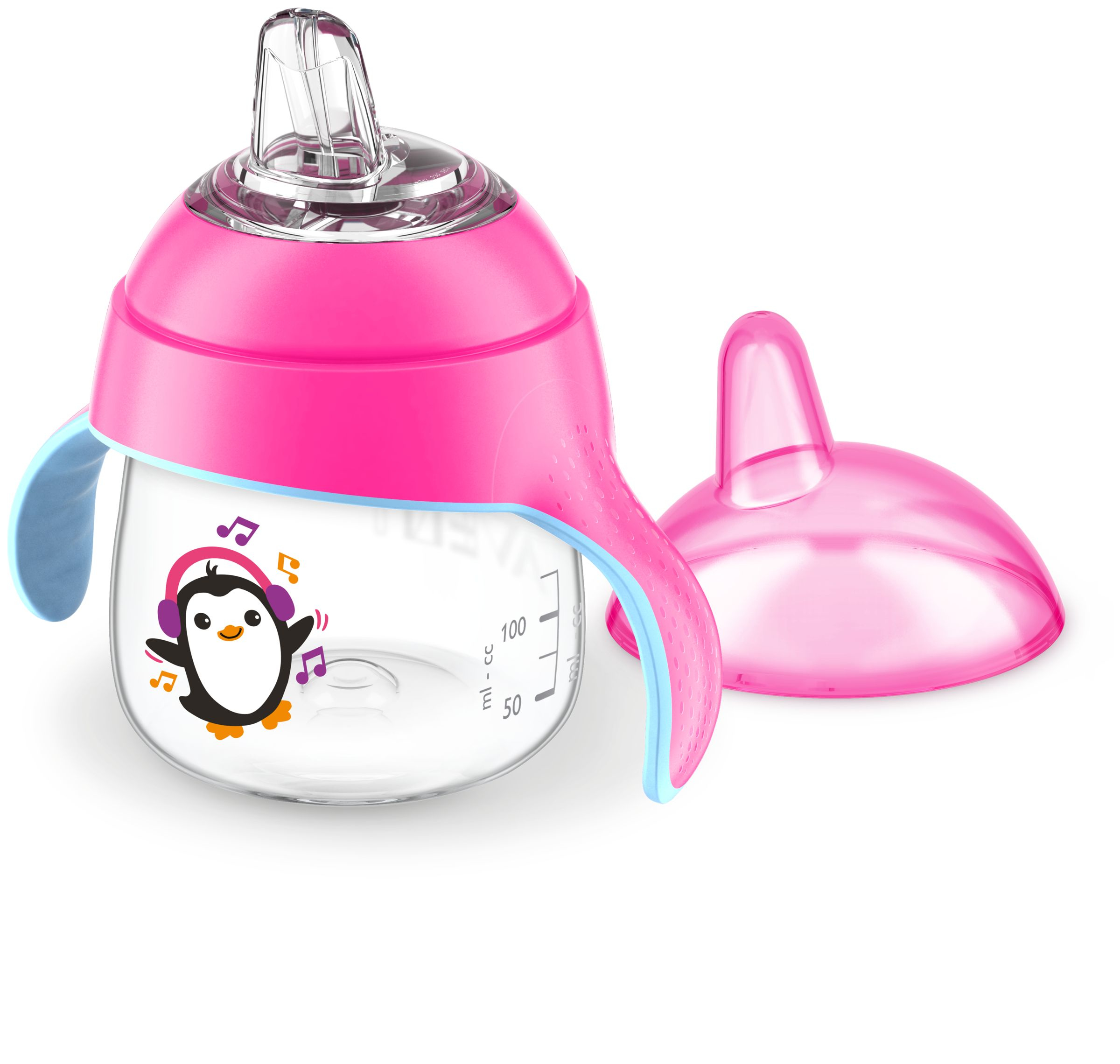 Philips AVENT SCF746/03 كوب بقشة، 200 مل، وردي/شفاف