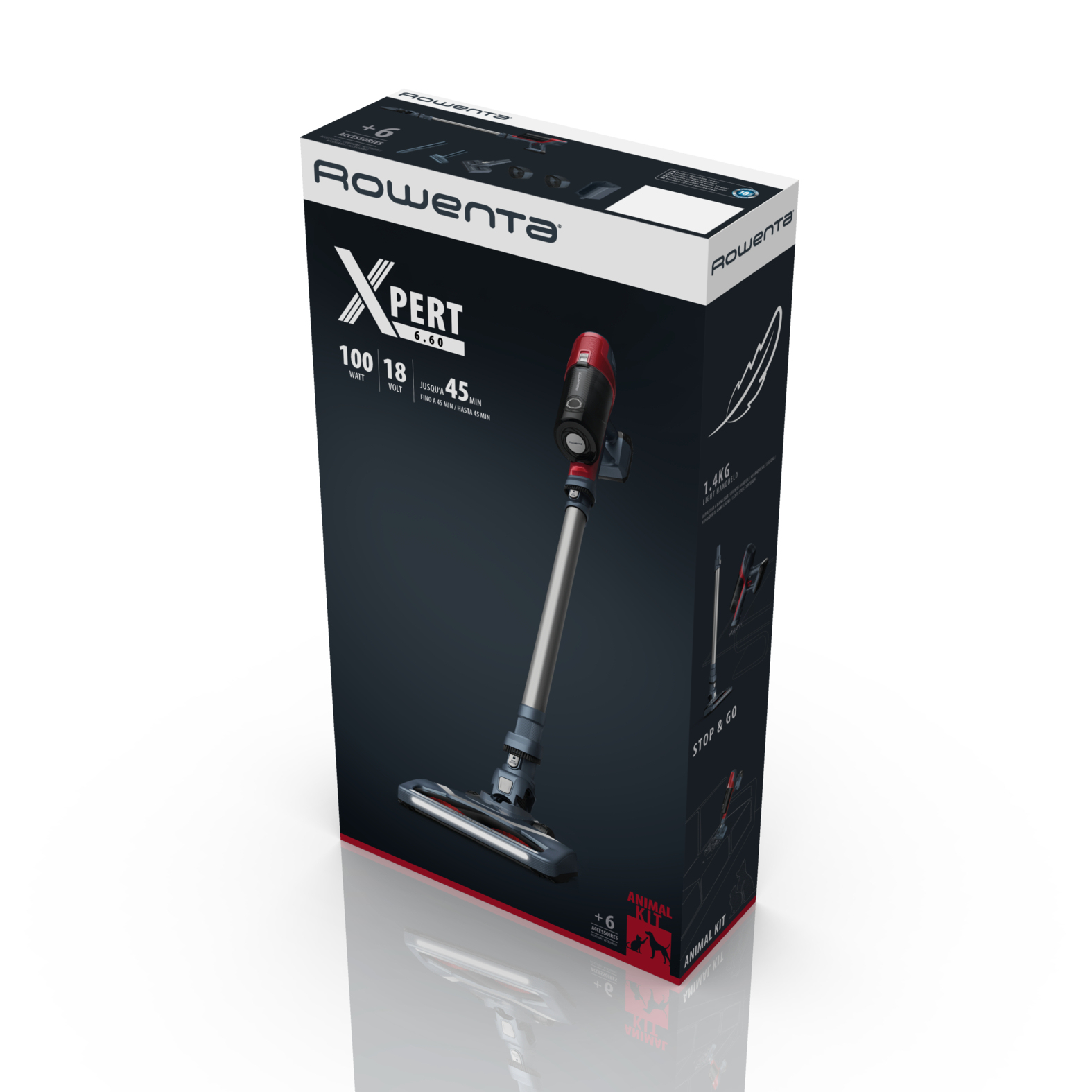 Rowenta RH6877WO stick vacuum/electric broom 2-in-1 stick vacuum Battery Dry Bagless – image 2