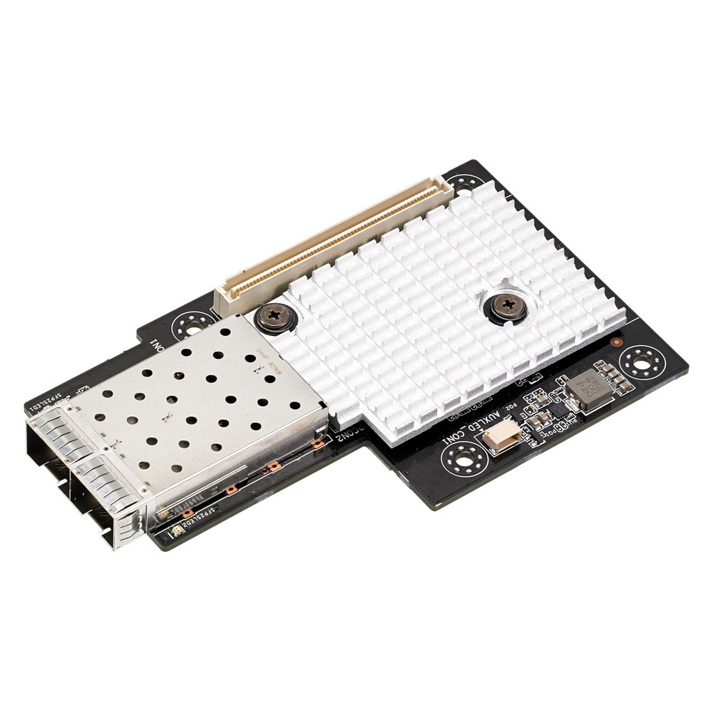 صورة بطاقة شبكة ASUS MCI-10G/82599-2S مزدوجة المنفذ 10GbE ألياف بصرية