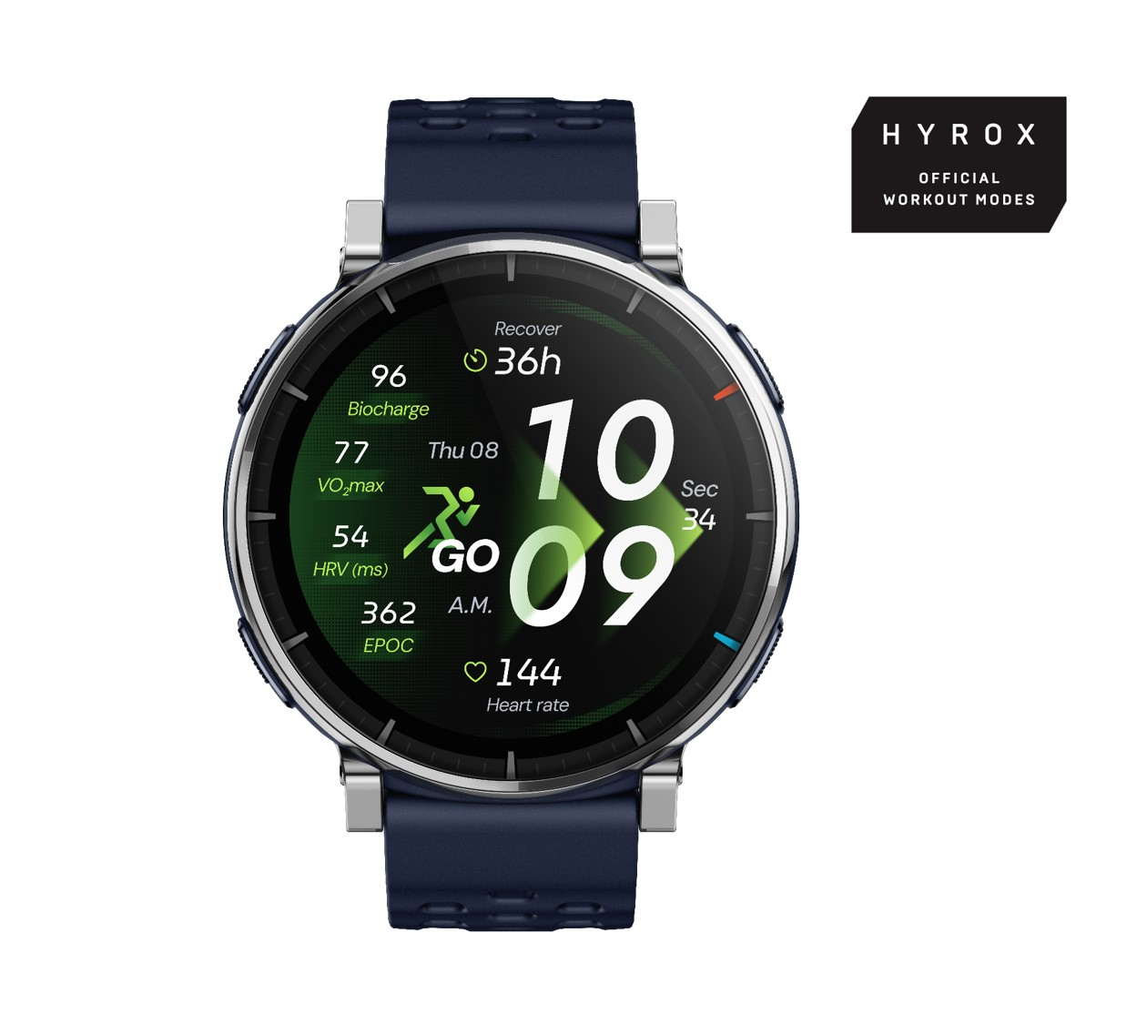 Amazfit W2558GL2N smartwatch / sport watch 3.35 cm (1.32") AMOLED Digital 466 x 466 pixels Touchscreen Silver GPS (satellite)