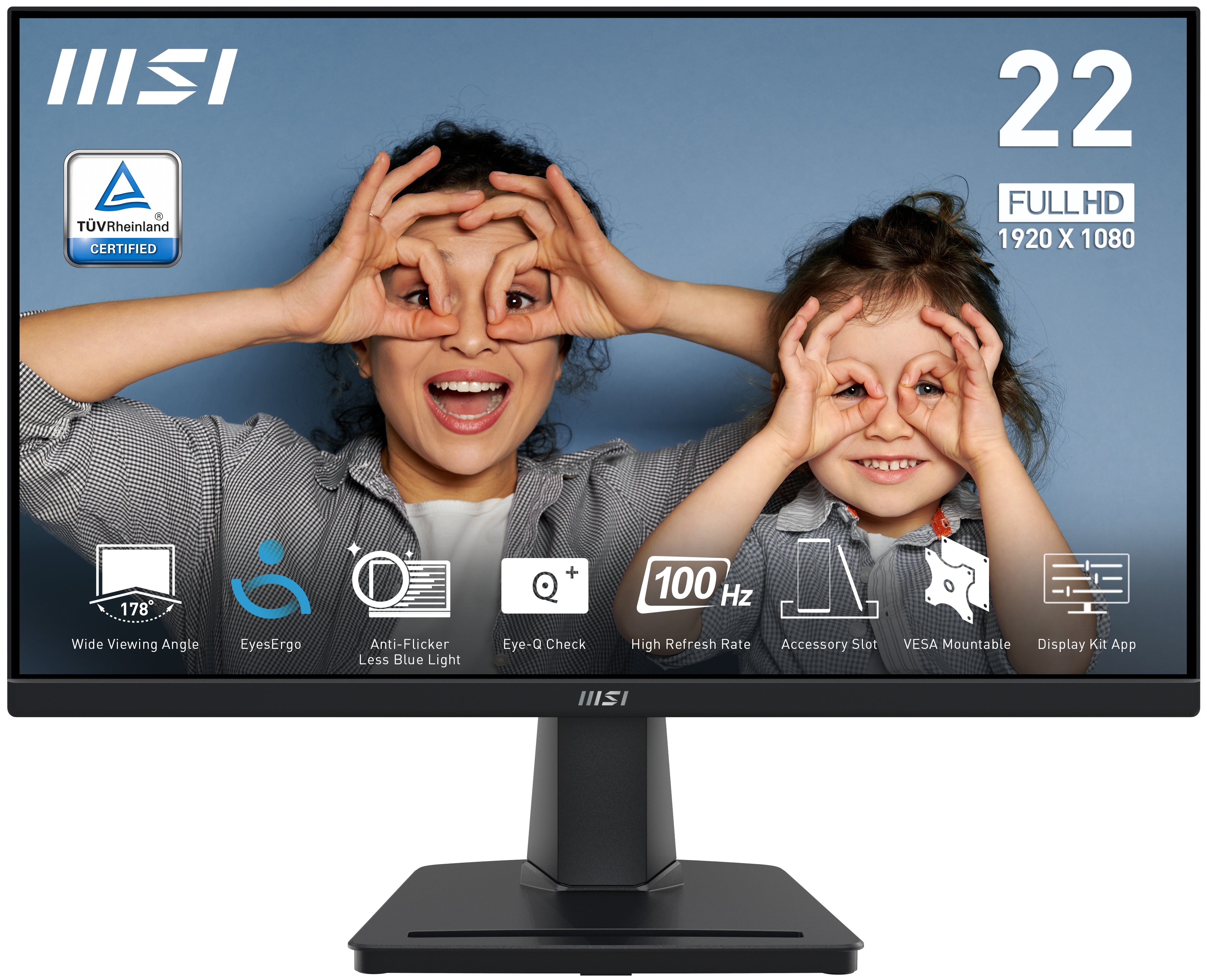 MSI Pro MP225V Monitor PC 545 cm (21.4") 1920 x 1080 Pixel Full HD LCD Nero