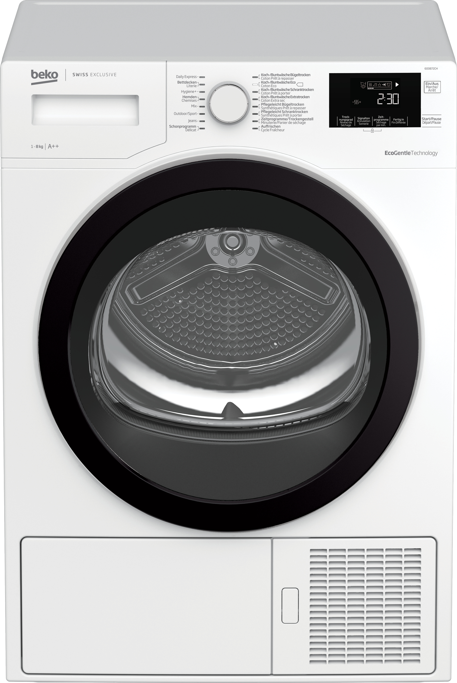 Beko 600872CH washer dryer Freestanding Front-load White